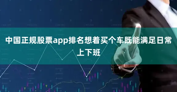中国正规股票app排名想着买个车既能满足日常上下班