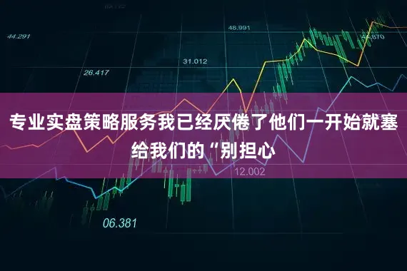 专业实盘策略服务我已经厌倦了他们一开始就塞给我们的“别担心